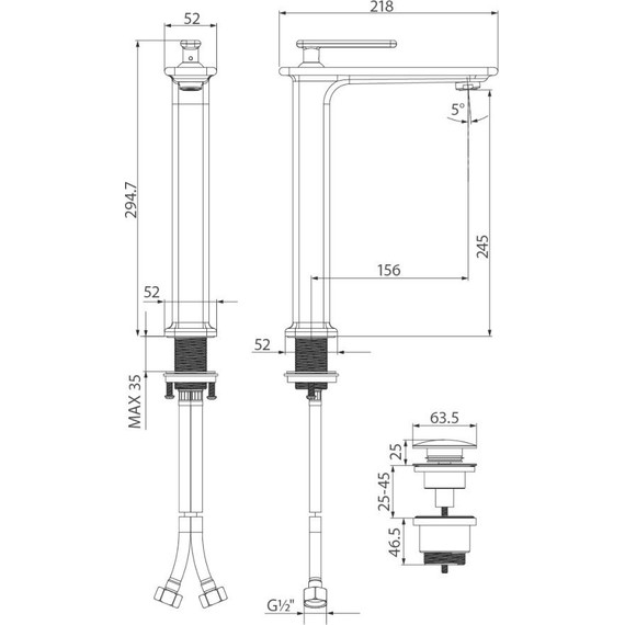 Смеситель для раковины высокий Lemark Mista LM6409WG, белый/золото фото 7