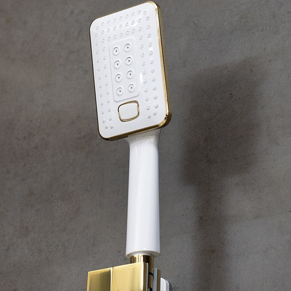 Душевая система для ванны Lemark Mista LM6422WG, белый/золото - 6 Душевая система для ванны Lemark Mista LM6422WG, белый/золото фото 6