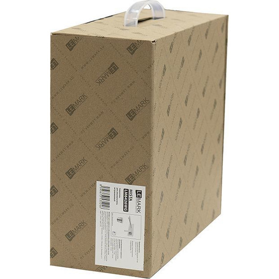 Смеситель для раковины настенный Lemark Mista LM6426WG, белый/золото фото 5