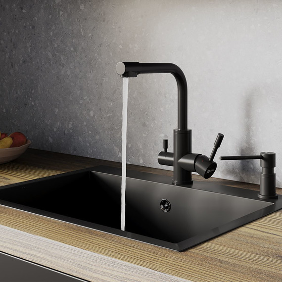 Дозатор для жидкого мыла Lemark Expert LM8203BLN, черный фото 2