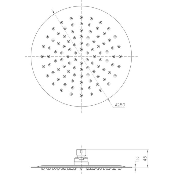 Верхний душ Lemark 250x250 мм LM9481BL, полированная сталь фото 5