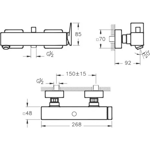 Смеситель для душа Vitra Brava A42613EXP фото 2