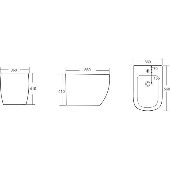 Биде напольное Abber Bequem AC1152 фото 7