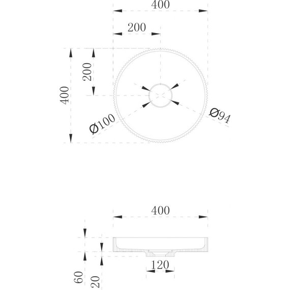 Раковина-чаша Abber Stein 40 см AS2604, белый матовый - 4 Раковина-чаша Abber Stein 40 см AS2604, белый матовый фото 4