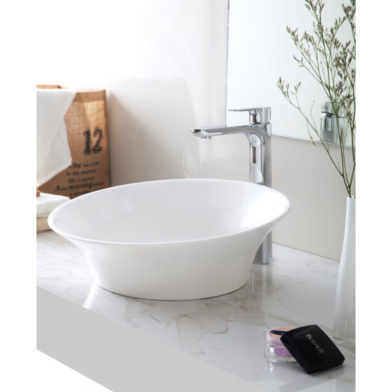 Раковина-чаша Abber Stein 46 см AS2607, белый матовый фото 2