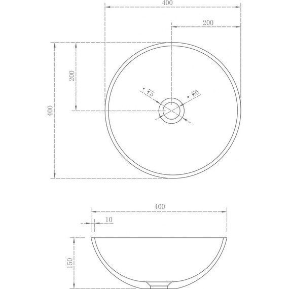 Раковина-чаша Abber Stein 40 см AS2608, белый матовый - 5 Раковина-чаша Abber Stein 40 см AS2608, белый матовый фото 5
