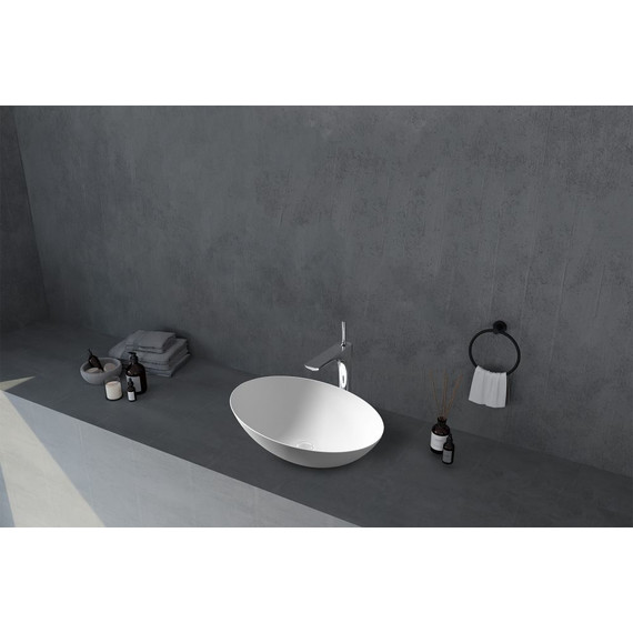 Раковина-чаша Abber Stein 50 см AS2609, белый матовый фото 2