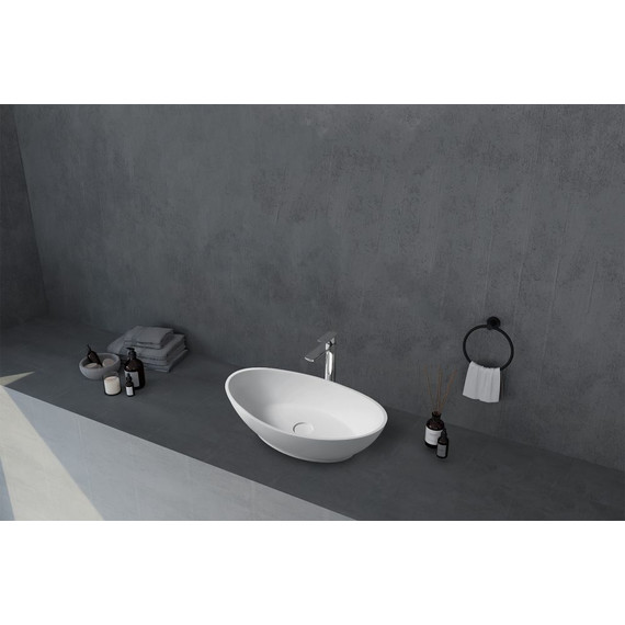 Раковина-чаша Abber Stein 62 см AS2610, белый матовый фото 2