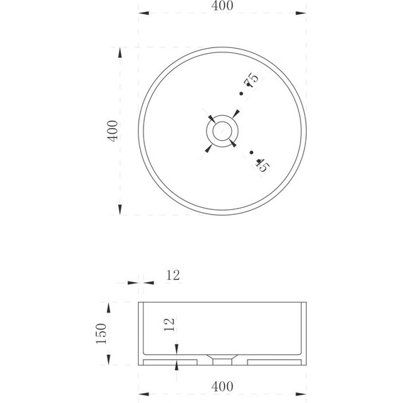 Раковина-чаша Abber Stein 40 см AS2612, белый матовый - 3 Раковина-чаша Abber Stein 40 см AS2612, белый матовый фото 3