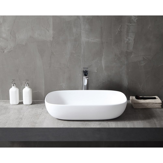 Раковина-чаша Abber Stein 60 см AS2620, белый матовый фото 3