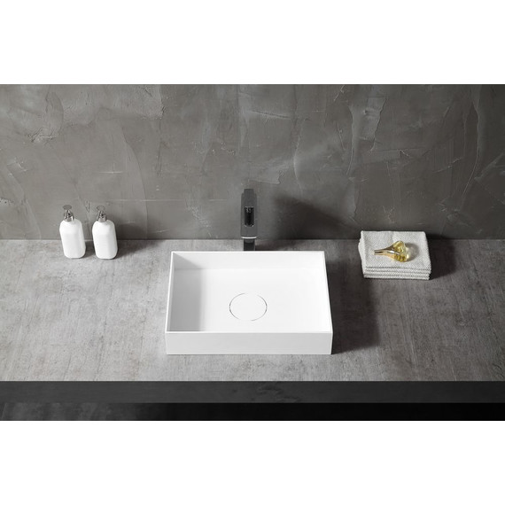 Раковина-чаша Abber Stein 50 см AS2621, белый матовый фото 3