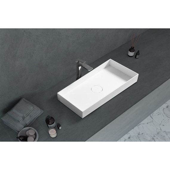 Раковина-чаша Abber Stein 80 см AS2622, белый матовый фото 2