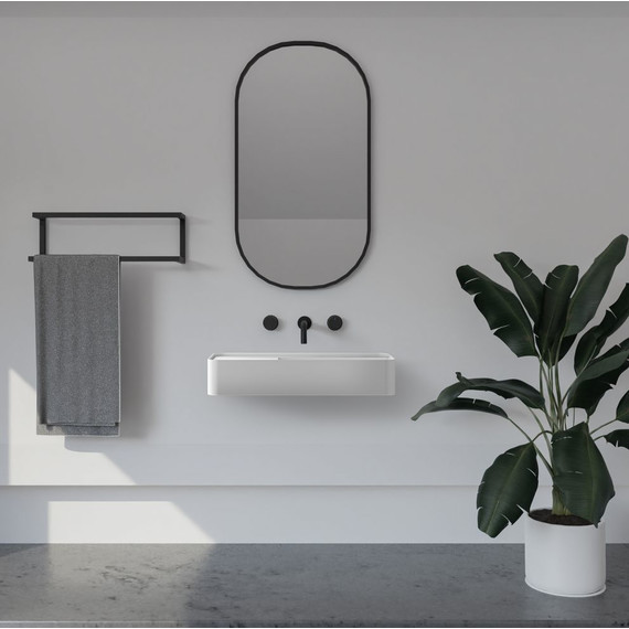 Раковина подвесная Abber Stein 80 см AS2627-0.8, белый матовый фото 3