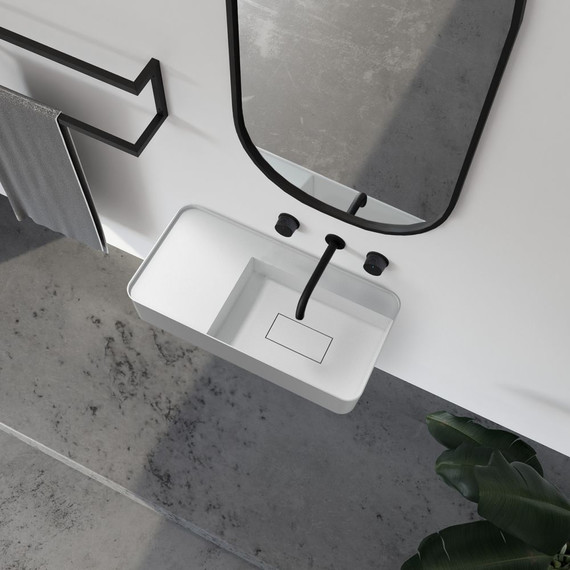 Раковина подвесная Abber Stein 80 см AS2627-0.8, белый матовый фото 4