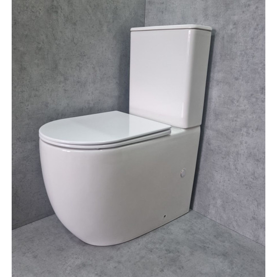 Унитаз-компакт CeramaLux Rimless TR2176 с крышкой микролифт (Система смыва торнадо) - 4 Унитаз-компакт CeramaLux Rimless TR2176 с крышкой микролифт (Система смыва торнадо) фото 4