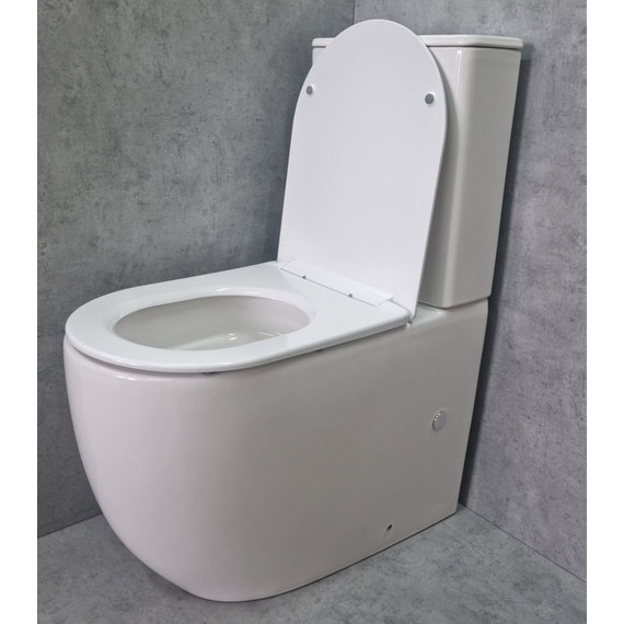 Унитаз-компакт CeramaLux Rimless TR2176 с крышкой микролифт (Система смыва торнадо) - 5 Унитаз-компакт CeramaLux Rimless TR2176 с крышкой микролифт (Система смыва торнадо) фото 5