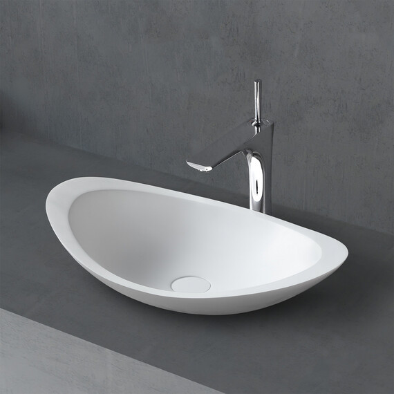 Раковина-чаша Abber Stein 60 см AS2606, белый матовый фото 