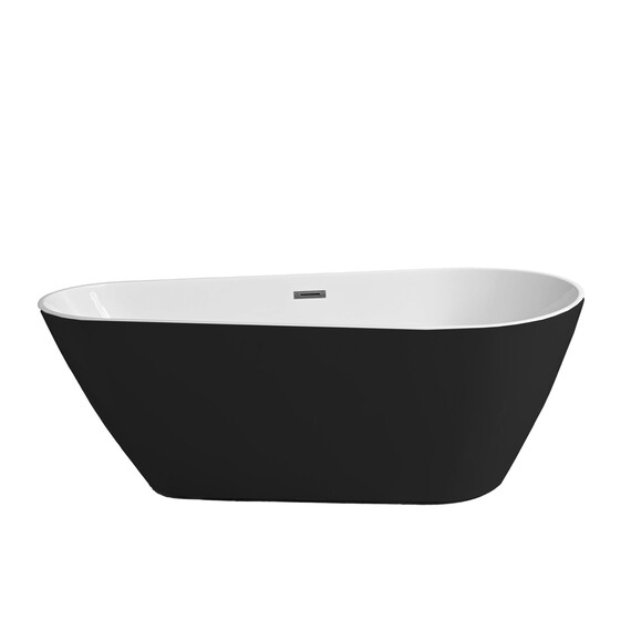 Ванна отдельностоящая Grossman Fly 170x80 см GR-1102MB, черный матовый, Размер - мм: 1700х800 фото 