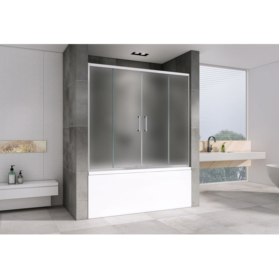 Шторка для ванны Abber Schwarzer Diamant 170 см AG57170M, хром/матовое фото 2