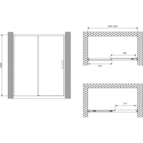 Душевая дверь Abber Komfort 160 см AG93160 (стекло 8 мм), хром/прозрачное - 3 Душевая дверь Abber Komfort 160 см AG93160 (стекло 8 мм), хром/прозрачное фото 3