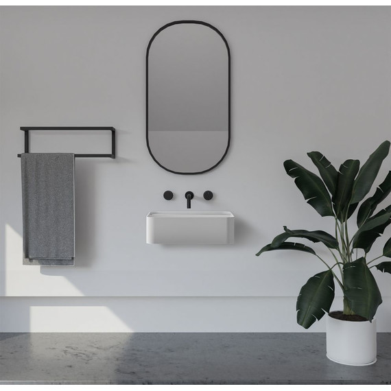 Раковина подвесная Abber Stein 50 см AS2626, белый матовый фото 3