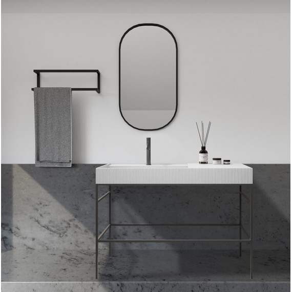 Раковина с консолью Abber Stein 120 см AS2647, белый матовый - 2 Раковина с консолью Abber Stein 120 см AS2647, белый матовый фото 2