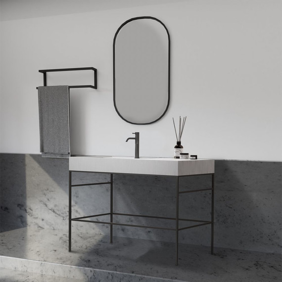 Раковина с консолью Abber Stein 120 см AS2647, белый матовый - 3 Раковина с консолью Abber Stein 120 см AS2647, белый матовый фото 3