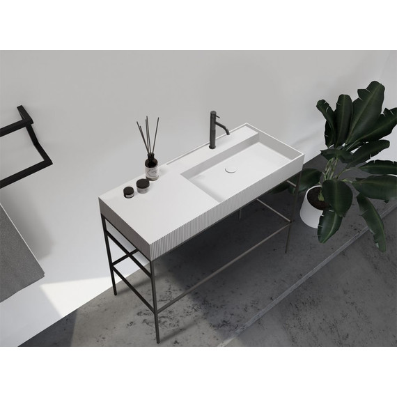 Раковина с консолью Abber Stein 120 см AS2647, белый матовый - 4 Раковина с консолью Abber Stein 120 см AS2647, белый матовый фото 4