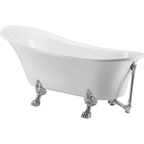 Ванна отдельностоящая Grossman Retro 162x71 см GR-1002M, белый матовый фото 