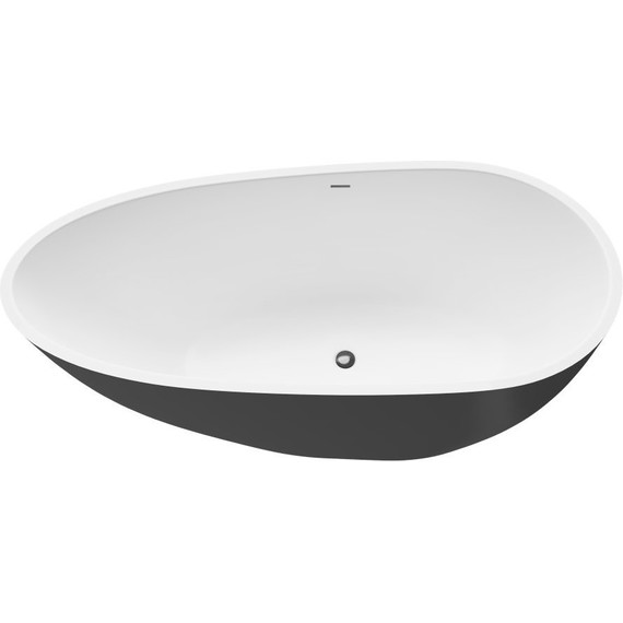 Ванна отдельностоящая Grossman Fly 160x80 см GR-1103MB, черный матовый, Размер - мм: 1600х800 фото 