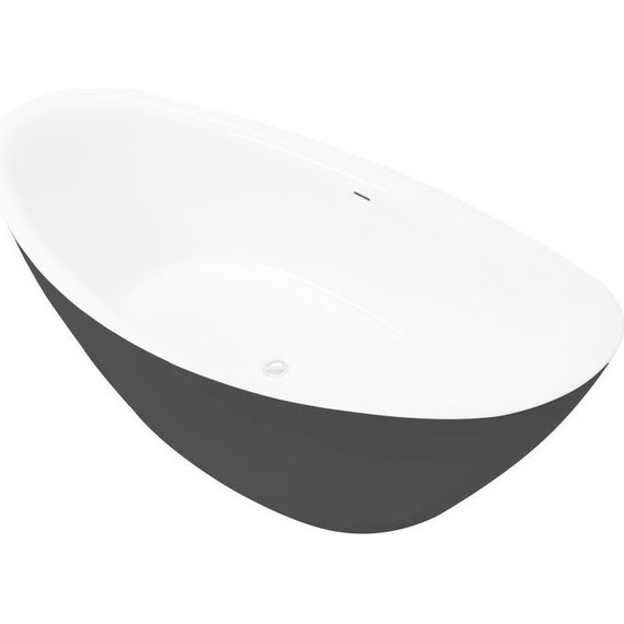 Ванна отдельностоящая Grossman Galaxy 180x85 см GR-1402MB, черный матовый фото 3
