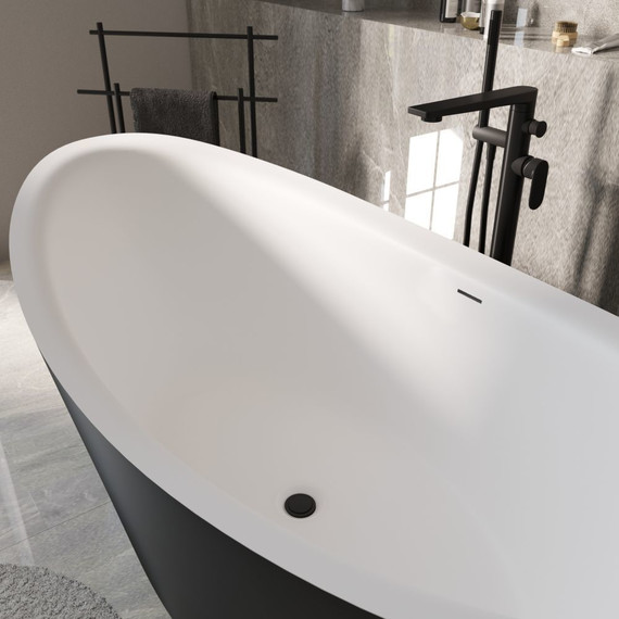 Ванна отдельностоящая Grossman Galaxy 180x85 см GR-1402MB, черный матовый фото 4
