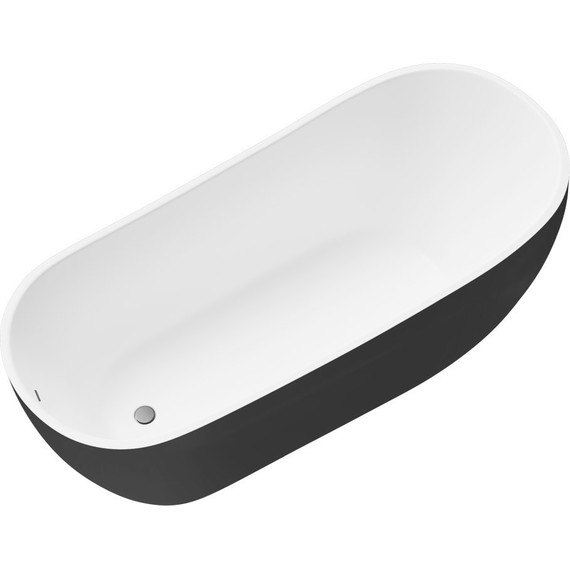 Ванна отдельностоящая Grossman Galaxy 170x75 см GR-1403MB, черный матовый фото 