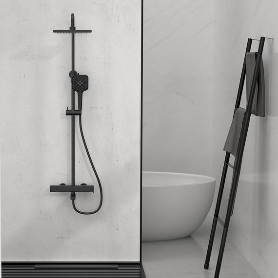 Душевая стойка Vincea Cube VSFS-1C1MB, черный - 3 Душевая стойка Vincea Cube VSFS-1C1MB, черный фото 3