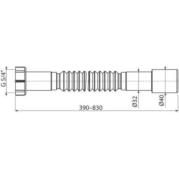 Гибкое соединение AlcaPlast A75 5/4" DN32/40 пластик фото 2