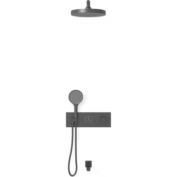Душевая система для ванны с термостатом Vincea Inspire VSFW-432TI2MB, черный фото 2