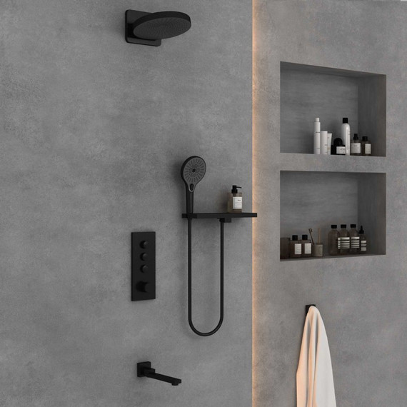 Душевая система для ванны с термостатом Vincea Inspire VSFW-433TI2RMB, черный - 3 Душевая система для ванны с термостатом Vincea Inspire VSFW-433TI2RMB, черный фото 3