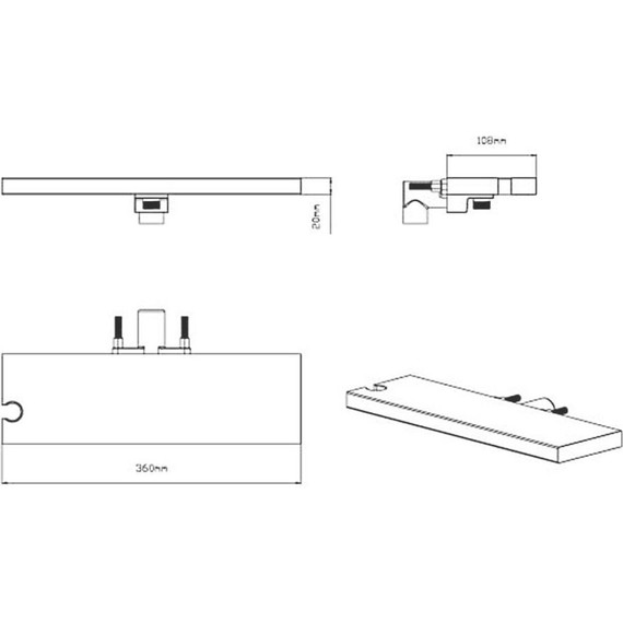 Душевая система для ванны с термостатом Vincea Inspire VSFW-433TI2RMB, черный - 17 Душевая система для ванны с термостатом Vincea Inspire VSFW-433TI2RMB, черный фото 17