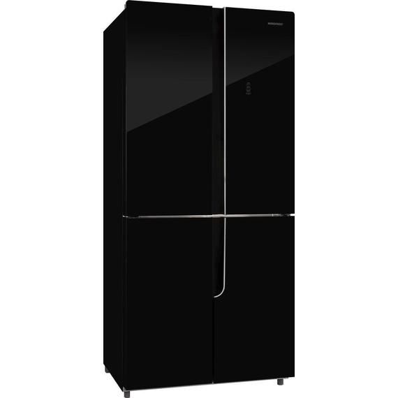Холодильник Side by Side NordFrost RFQ 510 NFGB inverter (чёрное стекло) фото 