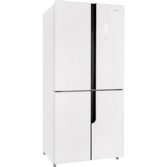 Холодильник Side by Side NordFrost RFQ 510 NFGW inverter (белое стекло) фото 