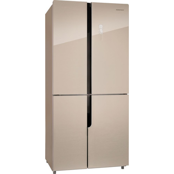 Холодильник Side by Side NordFrost RFQ 510 NFGY inverter (бежевое стекло) фото 