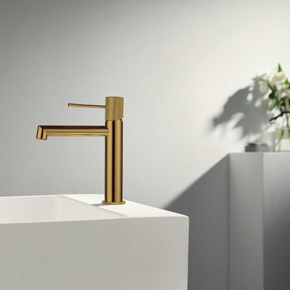 Смеситель для раковины Vincea Desire VBF-1D1BG, брашированное золото фото 2