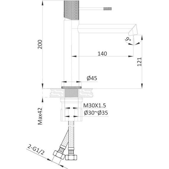 Смеситель для раковины Vincea Desire VBF-1D1BG, брашированное золото фото 4