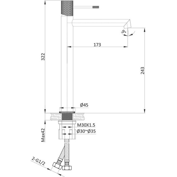 Смеситель для раковины высокий Vincea Desire VBF-1D2BG, брашированное золото фото 4