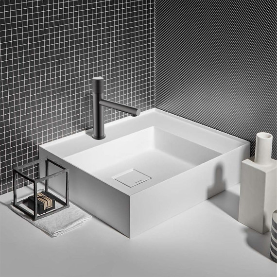 Смеситель для раковины Vincea Groove VBF-4G1GM, вороненая сталь - 2 Смеситель для раковины Vincea Groove VBF-4G1GM, вороненая сталь фото 2