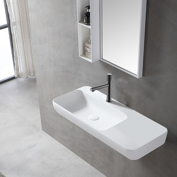 Смеситель для раковины Vincea Groove VBF-4G1GM, вороненая сталь - 3 Смеситель для раковины Vincea Groove VBF-4G1GM, вороненая сталь фото 3