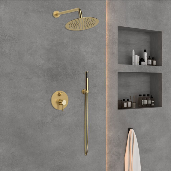 Душевая система для душа Vincea Desire VSFW-1D1BG, брашированное золото - 2 Душевая система для душа Vincea Desire VSFW-1D1BG, брашированное золото фото 2