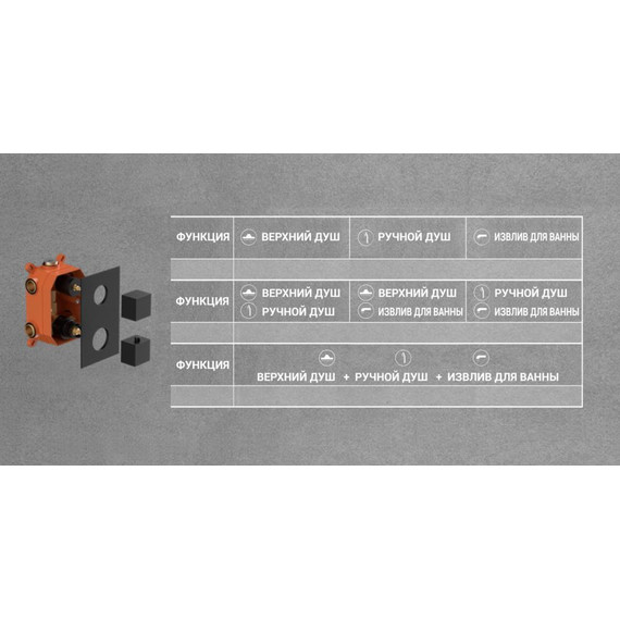 Душевая система для ванны с термостатом Vincea Next VSFW-1N3TGM, вороненая сталь - 4 Душевая система для ванны с термостатом Vincea Next VSFW-1N3TGM, вороненая сталь фото 4