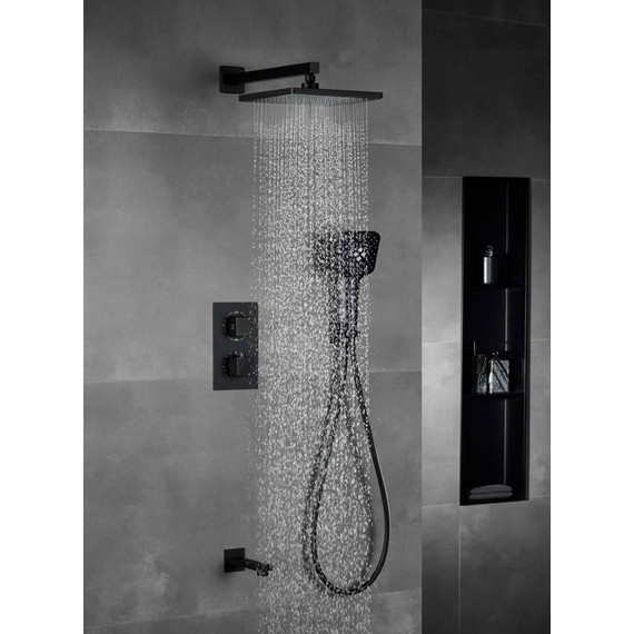 Душевая система для ванны с термостатом Vincea Next VSFW-1N3TMB, черный - 3 Душевая система для ванны с термостатом Vincea Next VSFW-1N3TMB, черный фото 3