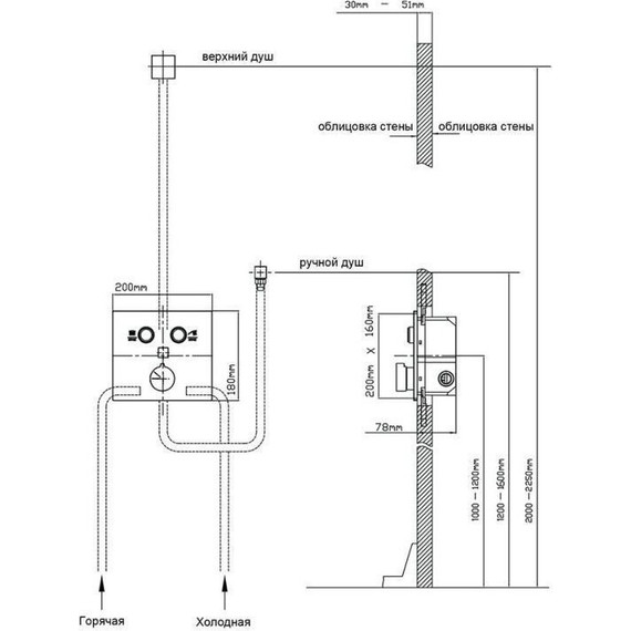 Душевая система для душа Vincea VSFW-4212MB, черный фото 10